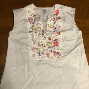 Thomas mason for j.crew hand embellished top